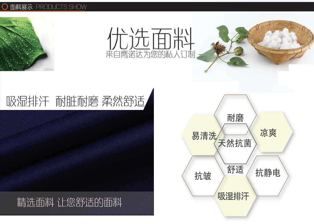 揚州工作服男款正面背面，女款正面背面圖