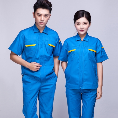 2016夏季短袖工作服，夏季工作服圖片大全-鷹諾達(dá)服裝廠