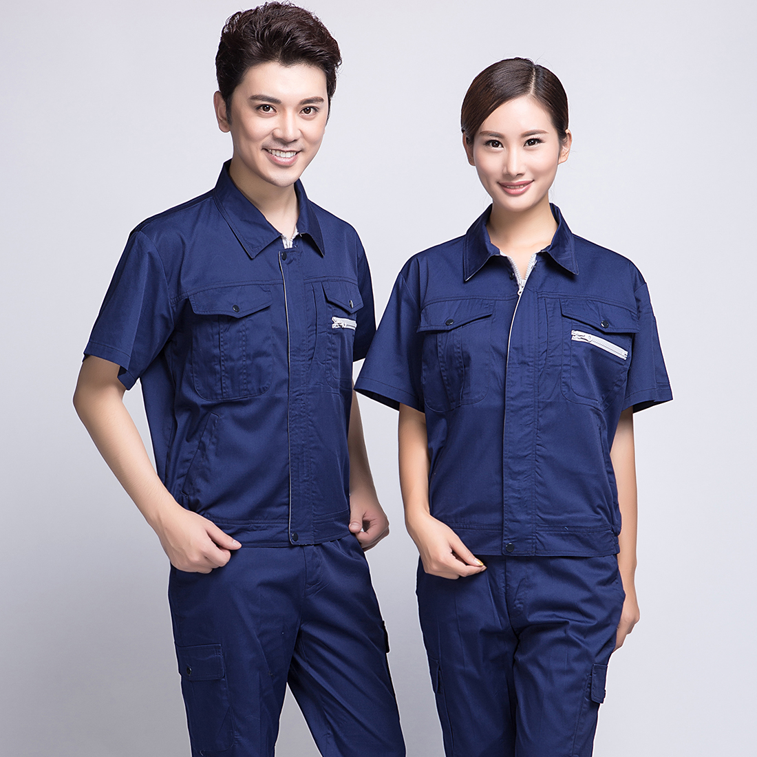 夏裝短袖工衣，定制夏季工衣的款式-鷹諾達(dá)
