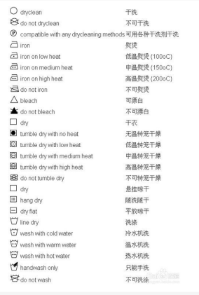 水洗標(biāo)標(biāo)識解讀
